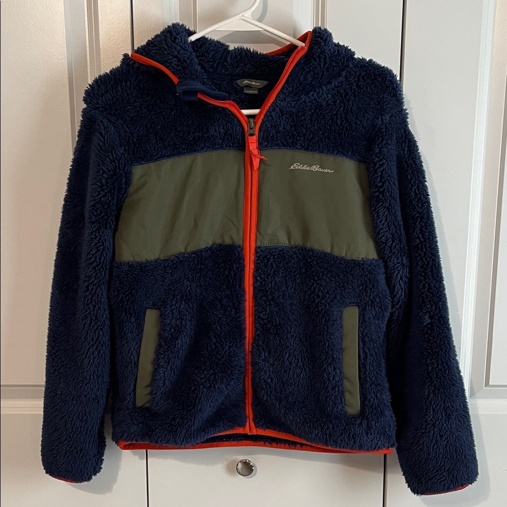 Eddie Bauer Quest Plush Fleece Hooded Jacket, Kids Size Medium (8-10)